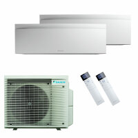 DAIKIN Klimaanlage Emura 3 Multisplit Set mit 2 Innengeräten 2 x 3,5 kW Mattweiß