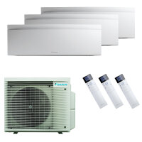 DAIKIN Klimaanlage Emura 3 Multisplit Set mit 3 Innengeräten 3 x 2,5 kW Mattweiß