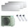 DAIKIN Klimaanlage Emura 3 Multisplit Set mit 3 Innengeräten 3 x 2,5 kW Mattweiß