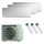 DAIKIN Klimaanlage Emura 3 Multisplit Set mit 3 Innengeräten 2 x 2,5 + 5,0 kW Mattweiß
