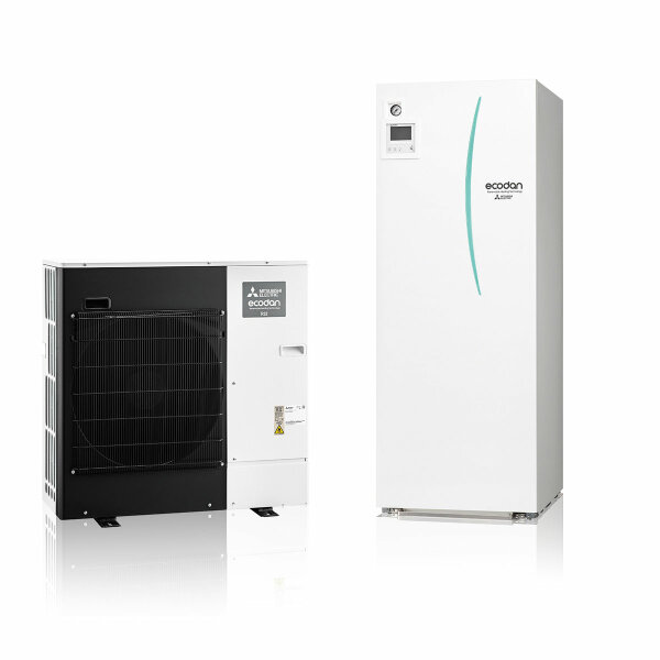 Mitsubishi Electric Wärmepumpe Ecodan Power Inverter mit Speichermodul 200 L Sets 5,0 kW bis 11,2 kW