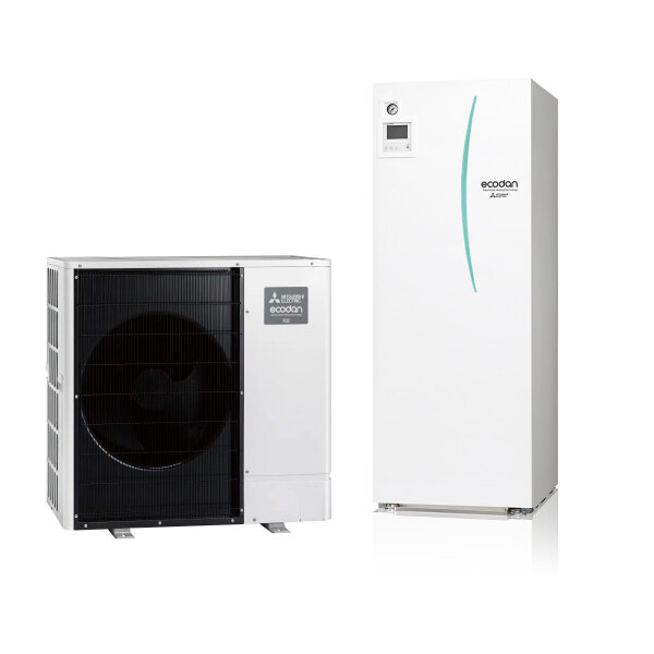 Mitsubishi Electric Wärmepumpe Ecodan Power Inverter mit Speichermodul 200 L Set 6,0 kW