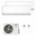 Panasonic Klimaanlage Etherea Multisplit Set mit 2 Innengeräten 2 x 3,5 kW Mattweiß
