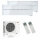 Mitsubishi Electric Klimaanlage Diamond Wandgerät Multisplit Set mit 2 Innengeräten 2,5 kW + 5,0 kW Naturweiß