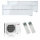 Mitsubishi Electric Klimaanlage Diamond Wandgerät Multisplit Set mit 2 Innengeräten 2 x 3,5 kW Naturweiß