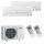 Mitsubishi Electric Klimaanlage Basic Wandgerät Multisplit Set mit 2 Innengeräten 2 x 2,5 kW