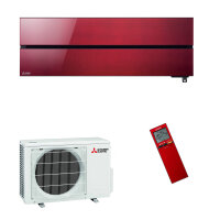 Mitsubishi Electric Klimaanlage Diamond Wandgerät Set 2,5 kW Rubinrot