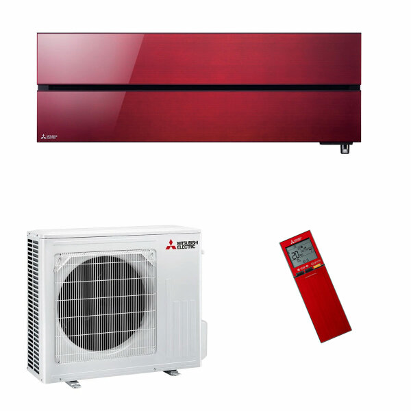 Mitsubishi Electric Klimaanlage Diamond Wandgerät Set 5,0 kW Rubinrot