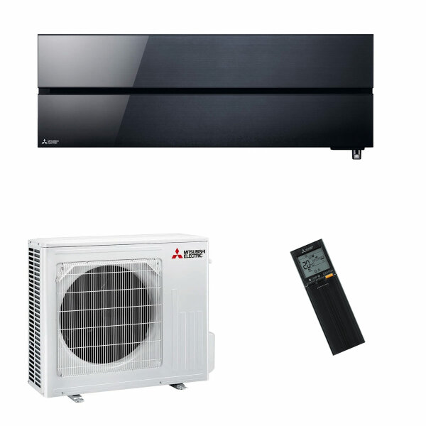Mitsubishi Electric Klimaanlage Diamond Wandgerät Set 6,1 kW Onyx Schwarz