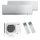 Mitsubishi Electric Klimaanlage Premium Wandgerät Multisplit Set mit 2 Innengeräten 2 x 2,5 kW Silber