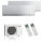 Mitsubishi Electric Klimaanlage Premium Wandgerät Multisplit Set mit 2 Innengeräten 2,5 kW + 3,5 kW Silber