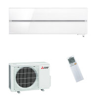 Mitsubishi Electric Klimaanlage Diamond Hyper Heating Wandgerät Set 2,5 kW Perlweiß