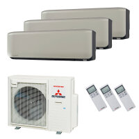 Mitsubishi Heavy Klimaanlage SRK-ZS-WF Wandgerät Multisplit Set mit 3 Innengeräten 2 x 2,5 kW + 5,0 kW Titan