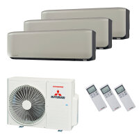 Mitsubishi Heavy Klimaanlage SRK-ZS-WF Wandgerät Multisplit Set mit 3 Innengeräten 3 x 2,5 kW Titan