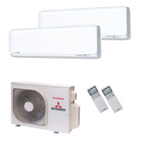 Mitsubishi Heavy Klimaanlage SRK-ZSX-WF Wandgerät Multisplit Set mit 2 Innengeräten 2 x 3,5 kW Weiß