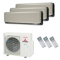 Mitsubishi Heavy Klimaanlage SRK-ZSX-WF Wandgerät Multisplit Set mit 3 Innengeräten 2 x 2,5 kW + 5,0 kW Titan