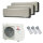 Mitsubishi Heavy Klimaanlage SRK-ZSX-WF Wandgerät Multisplit Set mit 3 Innengeräten 2 x 2,5 kW + 5,0 kW Titan