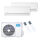 Midea Klimaanlage Solstice Multisplit Set 2,6 + 3,5 kW - Weiß
