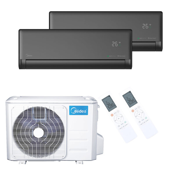Midea Klimaanlage Solstice Multisplit Set 2,6 + 3,5 kW - Schwarz