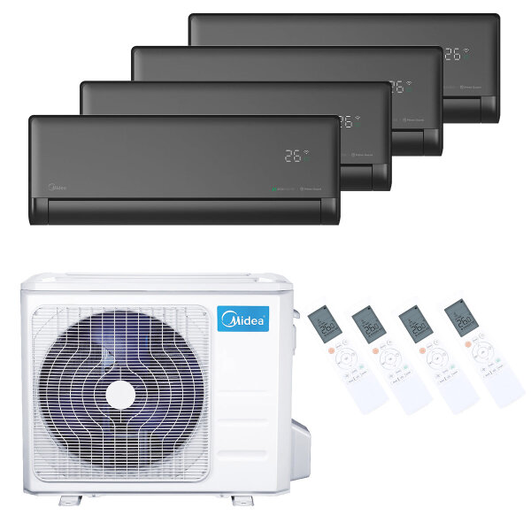 Midea Klimaanlage Solstice Multisplit Set 2 x 2,6 + 2 x 3,5 kW - Schwarz