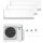 Panasonic Klimaanlage Etherea Multisplit Set mit 3 Innengeräten mehrfarbig
